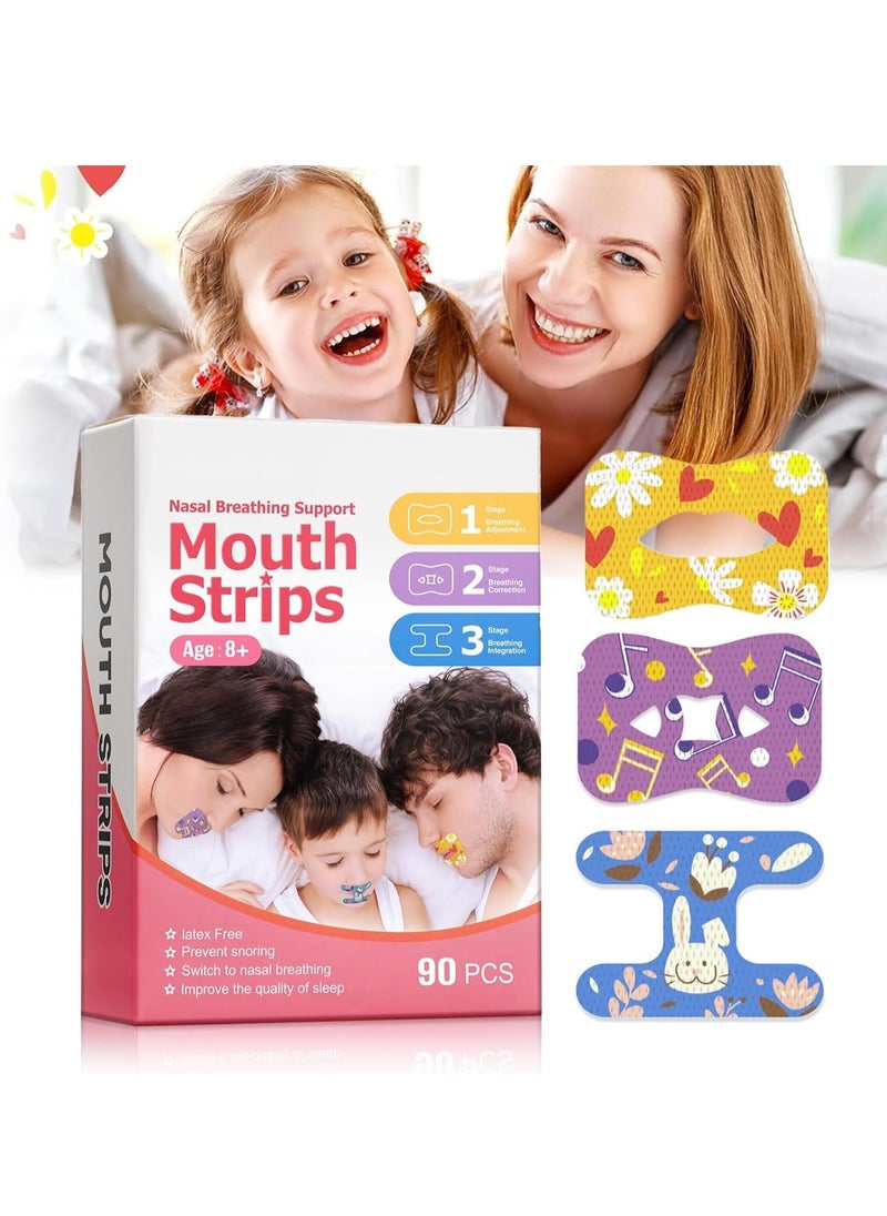Generic - 90PCS Mouth Tape for Sleeping for Less Breathing Snoring Relief, Gentle for Better Nose Improved Develops Nasal - Image 1