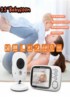 Enjoylifeme 3.2inch LCD Display Wireless Babies Video Monitor With Night Vision Temperature Monitoring  - Image 2