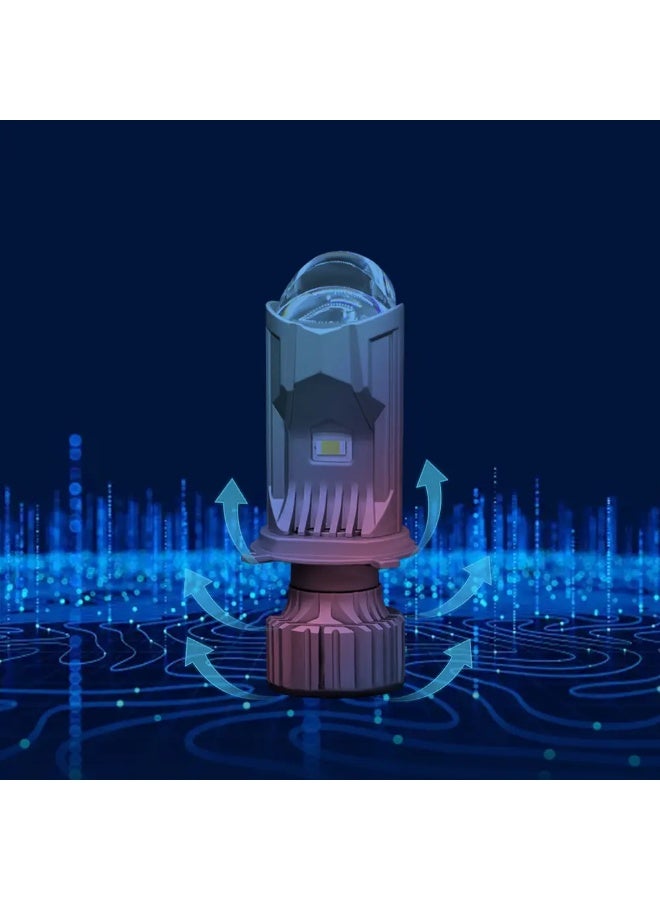 توبيز مصابيح أمامية LED جديدة من Tobys TL3 H4 مع عدسة عرض صغيرة، شعاع عالي/منخفض، تيار مستمر 12 فولت، 6500 كلفن، ضوء أبيض - Image 3