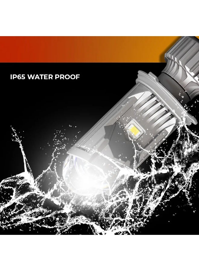 توبيز مصابيح أمامية LED جديدة من Tobys TL3 H4 مع عدسة عرض صغيرة، شعاع عالي/منخفض، تيار مستمر 12 فولت، 6500 كلفن، ضوء أبيض - Image 2