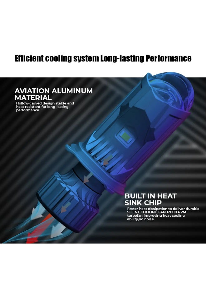 توبيز مصابيح أمامية LED جديدة من Tobys TL3 H4 مع عدسة عرض صغيرة، شعاع عالي/منخفض، تيار مستمر 12 فولت، 6500 كلفن، ضوء أبيض - Image 4