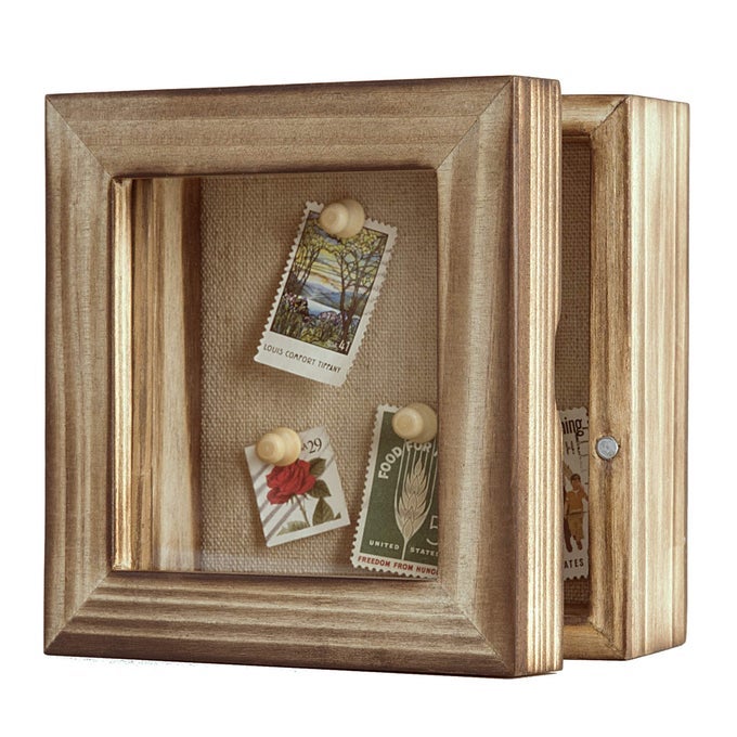 Shadow Box Frame 5x5 Shadow Box Display Case Cabinet Picture Frame with Linen Back Memorabilia Awards Bouquet Photos Baby Memory Box for Keepsakes Small Mini Paw Print Box Pin