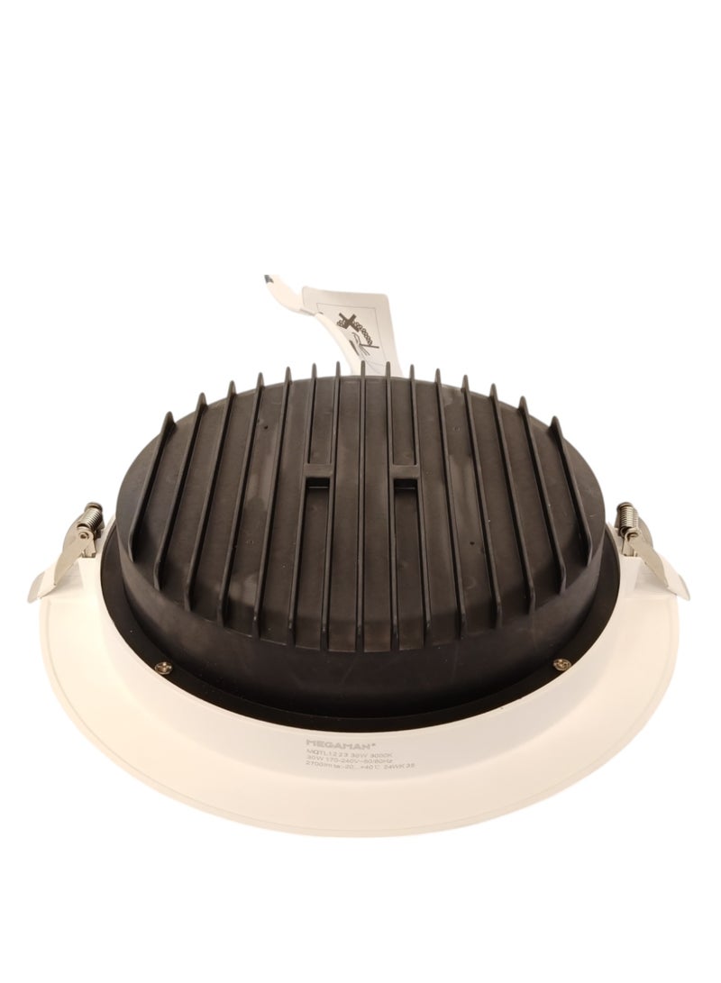 ميجامان Megaman Recessed 30W LED Downlight -  Warm White(3000K) - Image 3