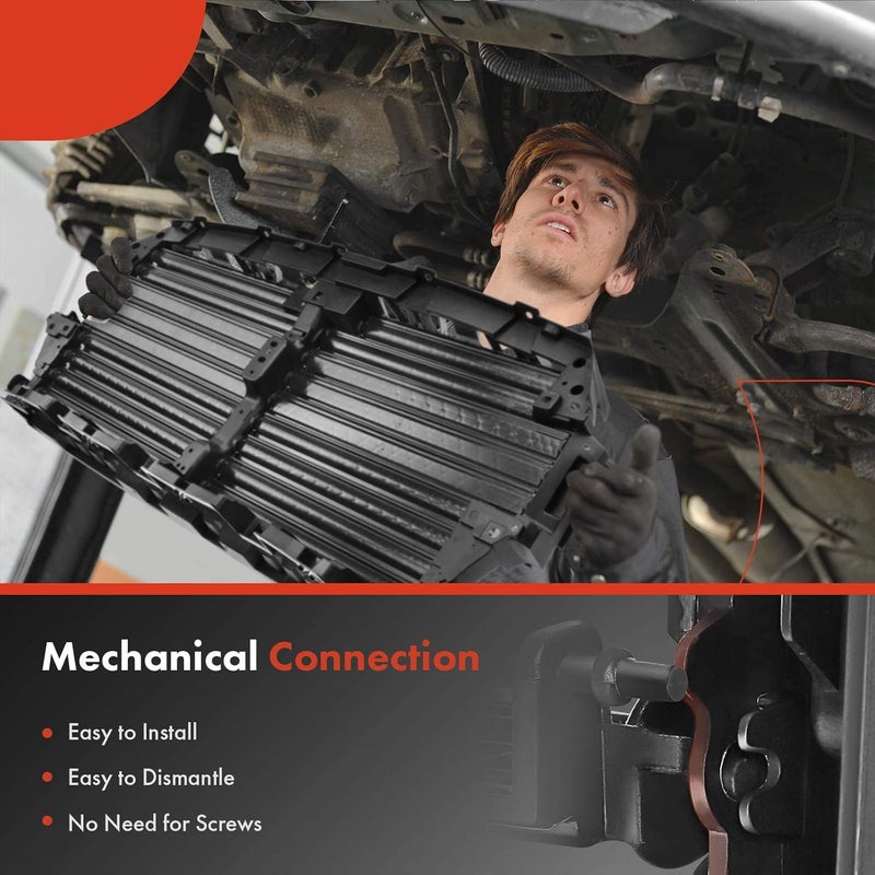 A-Premium Upper Radiator Grille Air Shutter Assembly with Actuator Motor for Ford F-150 2018-2020 - Image 4