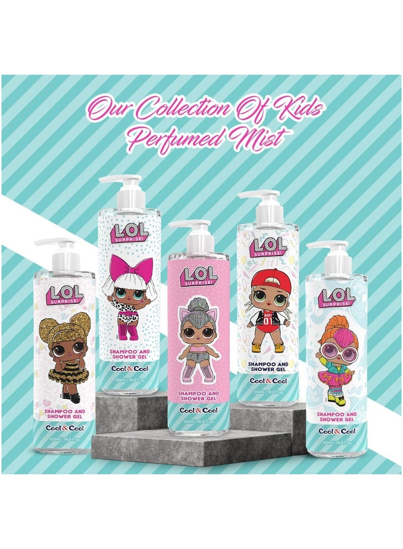 كول اند كول LOL Surprise Neon QT، شامبو وجل استحمام للأطفال خالي من الكحول مملوء بالبابونج برو فيتامين B5 - 500 مل - Image 5
