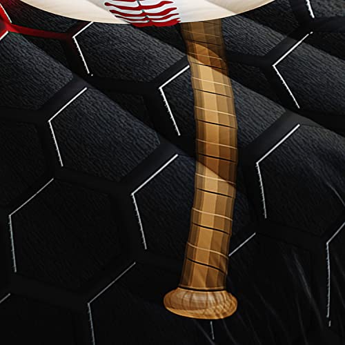HOSIMA Baseball Comforter Set for Boys Teens Bedroom Decor,Boys Sports Cool Baseball Pattern Bedding Set,Queen Comforter Set with 2Pillowcases. - Image 5