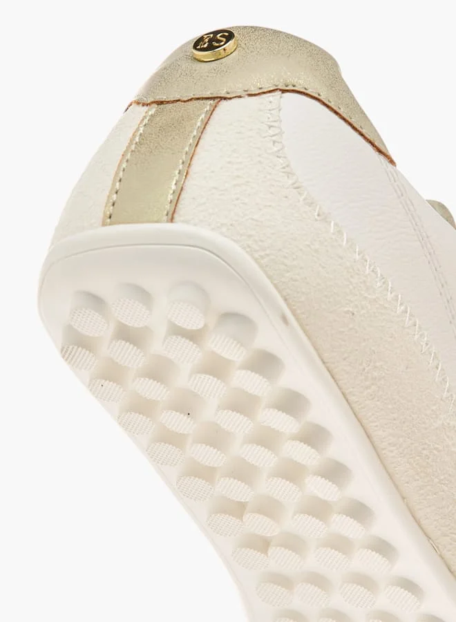 ELLE Women's Panelled Sneakers with Lace-Up Closure