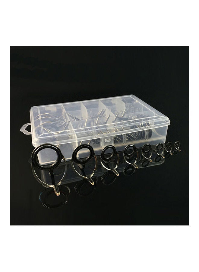 NIBEMINENT Pieces Of 75 Dual Legs Stainless Steel Fishing Rod Guides Top Tips Set Eye Rings 20 x 10 20cm - Image 2
