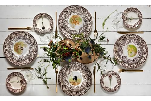 Spode Woodland 10.5 Inch Dinner Plate, Black Labrador - Fine Earthenware, 10.5 Inch Hunting Wildlife Dog Lover Tableware, Dishwasher & Microwave Safe - Made in England, Warm Oven Use - Image 2