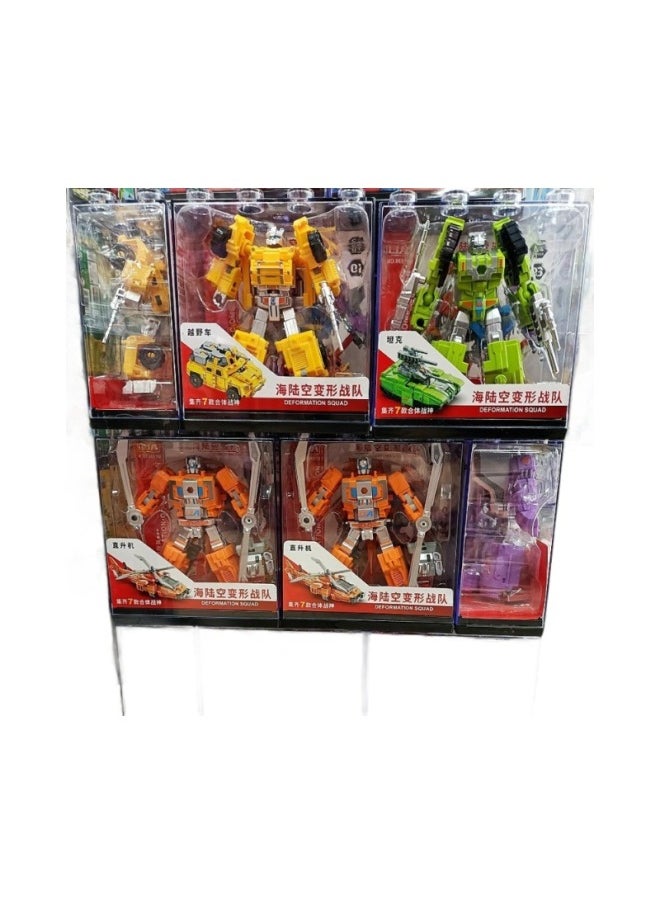 Generic - Guangdong Star Sea, Land And Air Deformation Team Boy Educational Toys King Kong Tank Aircraft Carrier Aircraft Fit Robot-Color:Single Price As Far As Possible Average Mixed - Image 1