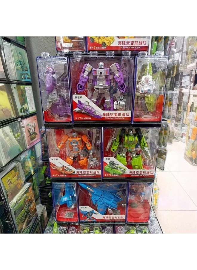 Generic - Guangdong Star Sea, Land And Air Deformation Team Boy Educational Toys King Kong Tank Aircraft Carrier Aircraft Fit Robot-Color:Single Price As Far As Possible Average Mixed - Image 1