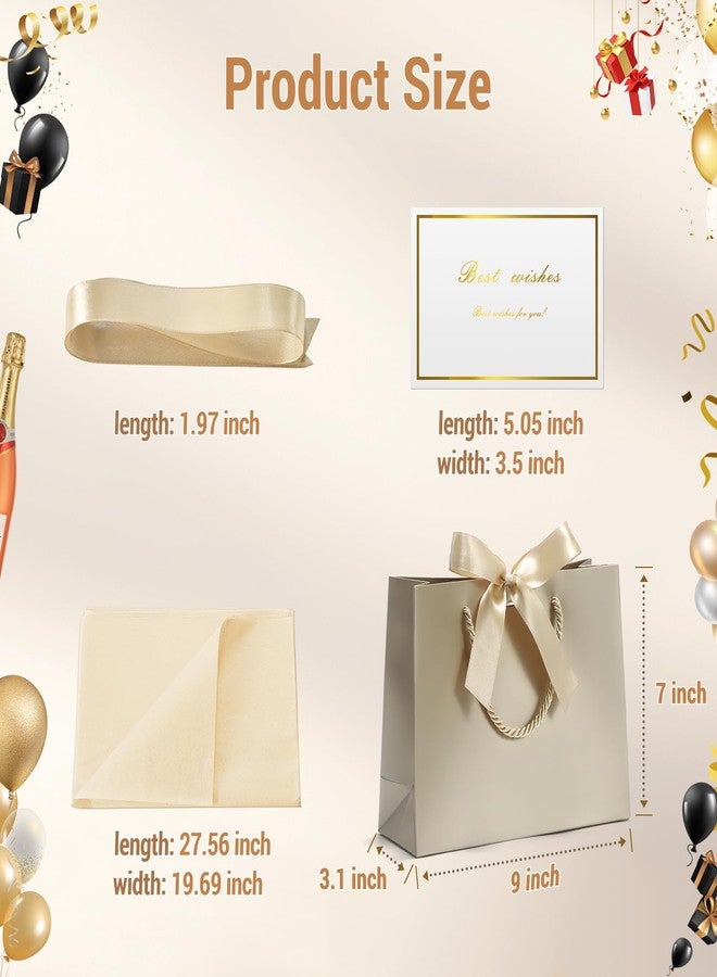 DOYIDE 30 Pack Gift Bags Medium Size with Ribbon and Greeting Cards Tissue Paper, 9"x7"x3.1" Portable Paper Gift Bag with Handles, Thank You Bags for Wedding Birthday Party Mothers Day Bridal Shower - Image 3