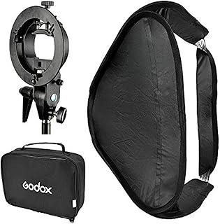 Godox GODOX Softbox with S Type Bracket Bowens S Mount Holder Foldable Mini Size 60x60cm Soft Box Kit for Flash Camera Studio - Image 1