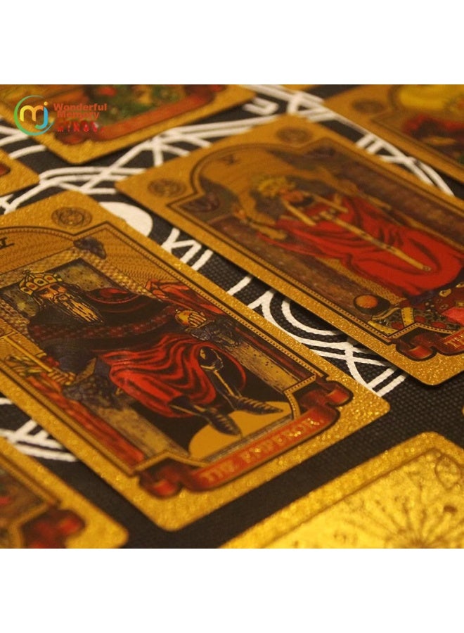 Wonderful Notes Miaoji Boxed Weitatao Tarot Card Classic Edition, Gold Foil Pvc Waterproof, Classic Sun Back Mj8361 - Image 5