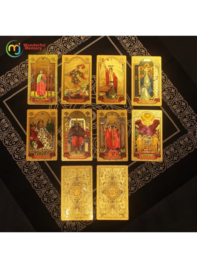 Wonderful Notes Miaoji Boxed Weitatao Tarot Card Classic Edition, Gold Foil Pvc Waterproof, Classic Sun Back Mj8361 - Image 4