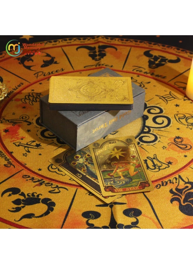 Wonderful Notes Miaoji Boxed Weitatao Tarot Card Classic Edition, Gold Foil Pvc Waterproof, Classic Sun Back Mj8361 - Image 3