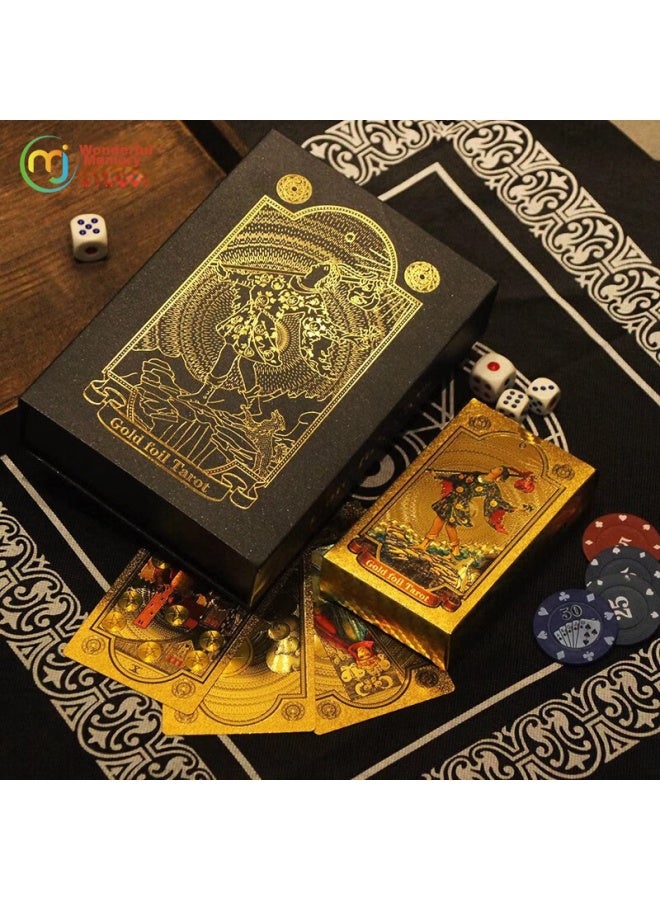 Wonderful Notes Miaoji Boxed Weitatao Tarot Card Classic Edition, Gold Foil Pvc Waterproof, Classic Sun Back Mj8361 - Image 2