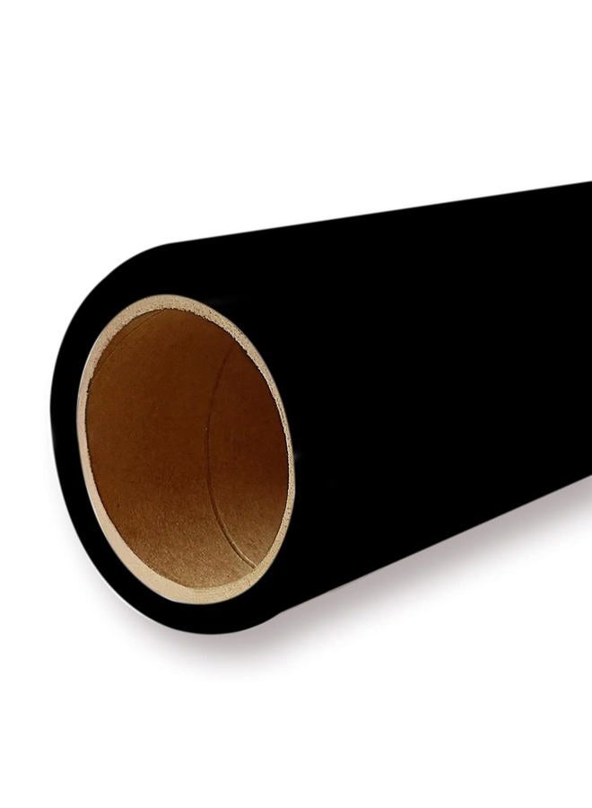 Yizhily Seamless Photogrphy Background Paper, Paper Backdrop Roll for Photoshoot, 53" x16', Ultra Black - Image 1