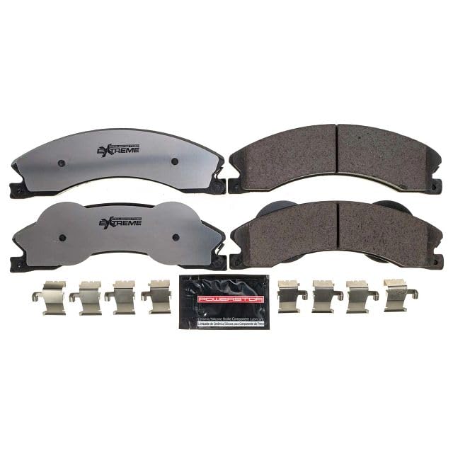 PowerStop Rear Brake Pads for Chevrolet Express 3500 200920 Express 4500 200920 Silverado 2500 HD 201114 Z36 Truck Tow CarbonFiber Ceramic Brake Pads with Installation Hardware Z361411 - Image 3