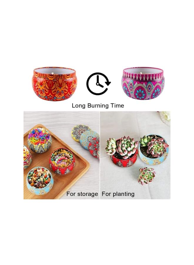 Green Tiger Scented Candles Gift Set, 9pcs Travel Tin Candles with Natural Soy Wax, Relaxing Aromatherapy Fragrances for Bath, Yoga, Sleep, Festivals & Wedding Party Gifts, Smokeless - Image 3