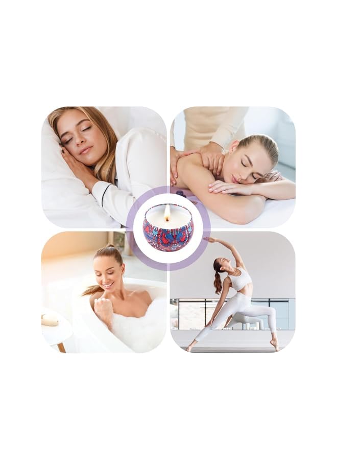 Green Tiger Scented Candles Gift Set, 9pcs Travel Tin Candles with Natural Soy Wax, Relaxing Aromatherapy Fragrances for Bath, Yoga, Sleep, Festivals & Wedding Party Gifts, Smokeless - Image 4