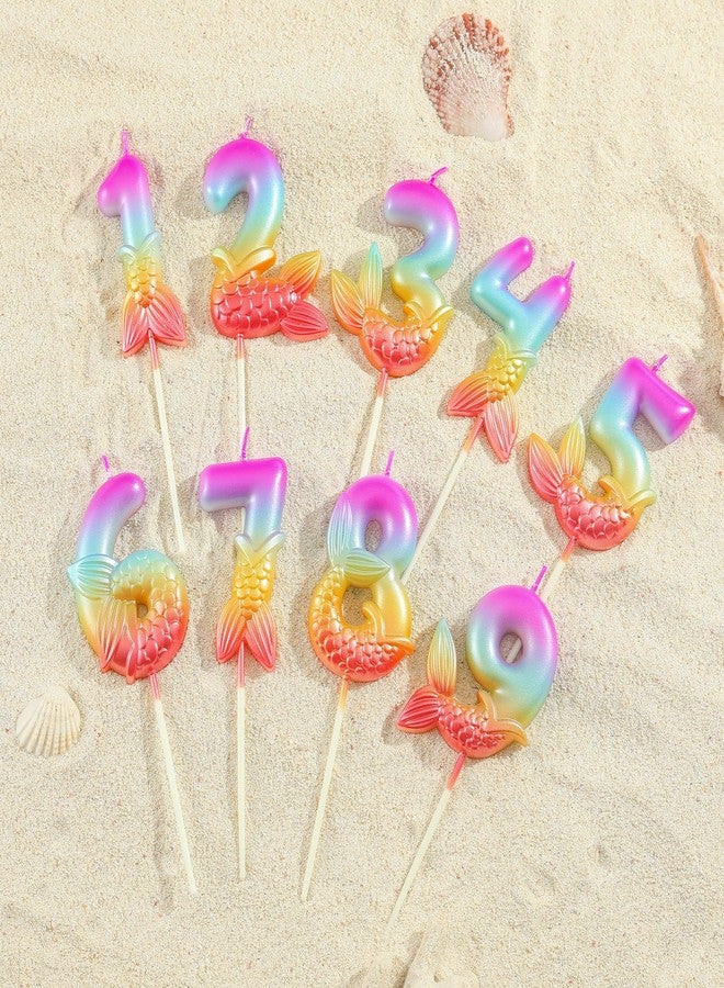 PHD CAKE 2.76 Inch Number 6 Mermaid Birthday Candles, Mermaid Themed Number Candles, Cake Number Candles, Party Celebration - Image 5