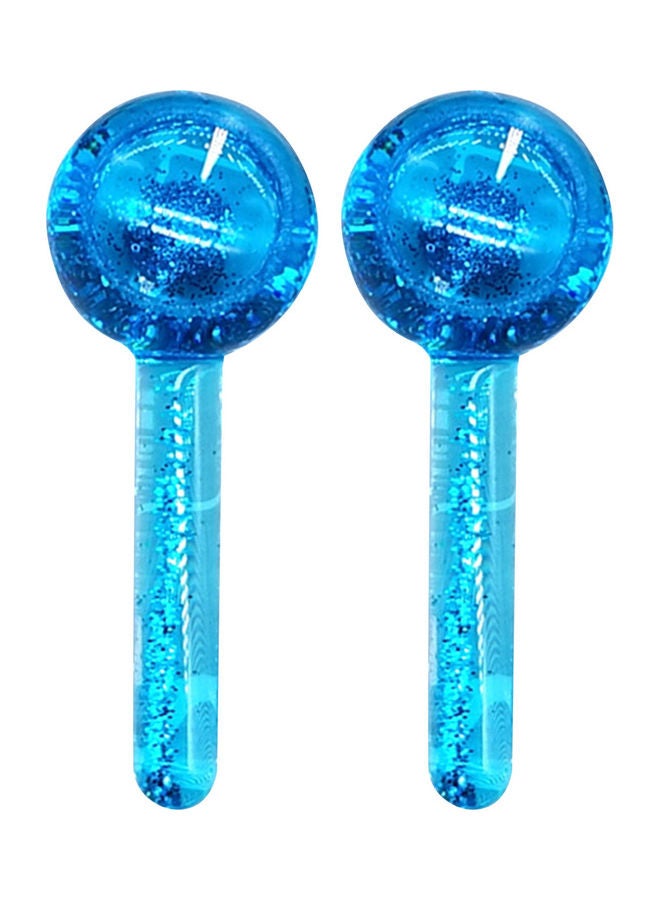 Loquat 2-Piece Crystal Glass Ice Globe Facial Cold Hot Skin Massager Multicolour - Image 1