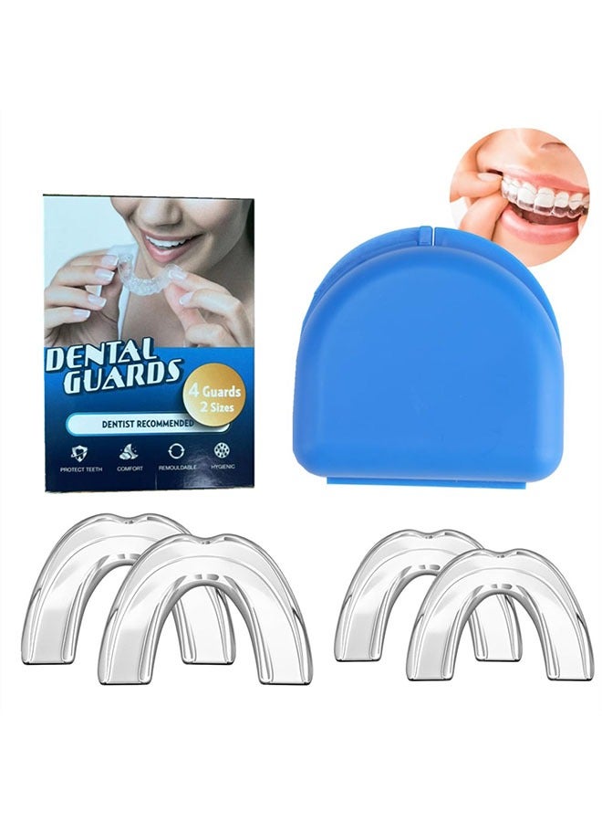 Coconut Mouth Guard for Grinding Teeth and Clenching Anti Grinding Teeth Custom Moldable Dental Guard，Dental Night Guards,Stops Bruxism, Eliminates Teeth Clenching 2 Sizes, Pack of 4 with Travel Hygien  - Image 1