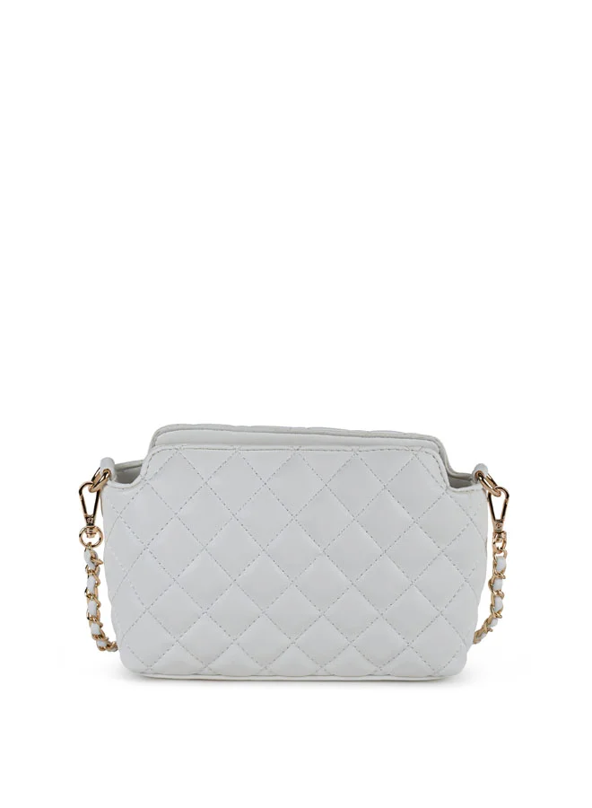 Vincci Women Quilted Shoulder Bag With Chain detail
