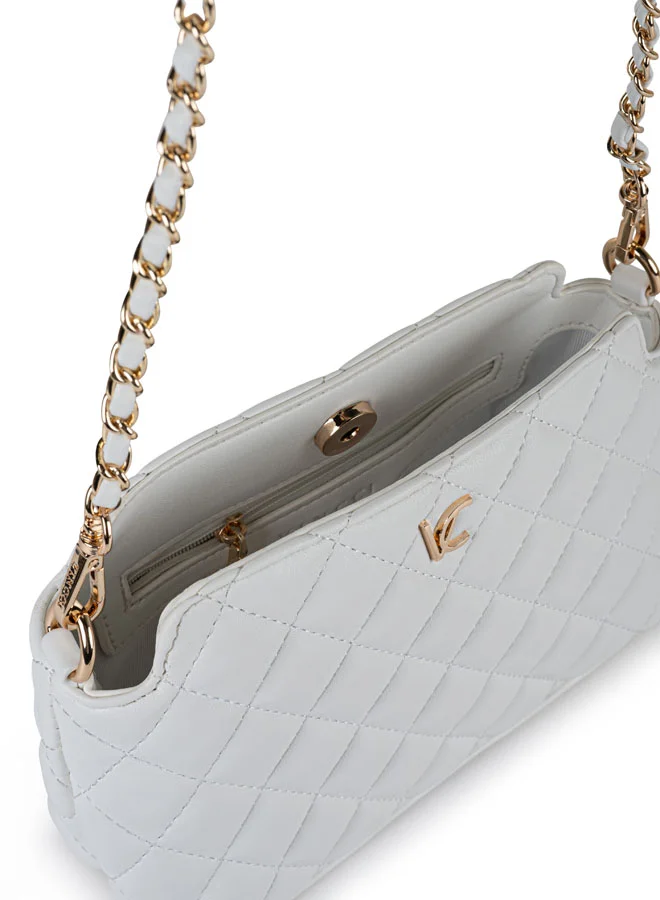 Vincci Women Quilted Shoulder Bag With Chain detail