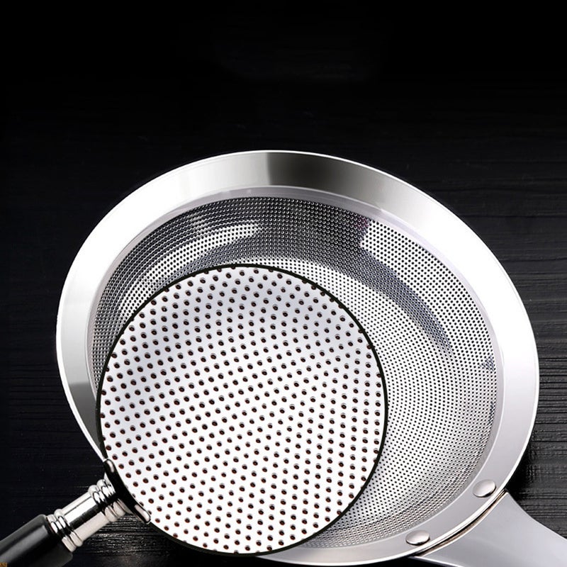 304 Stainless Steel Mesh Sieves Oil Colander Hot Pot Filter Cooking Strainer Flour Sifters for Baking Kitchen - Size - Image 3