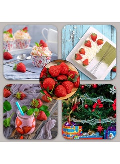Framendino Framendino, 100 Pack Artificial Strawberries Fake Lifelike Fruit Plastic Simulation for Home Kitchen Photography Prop Decor  - Image 3