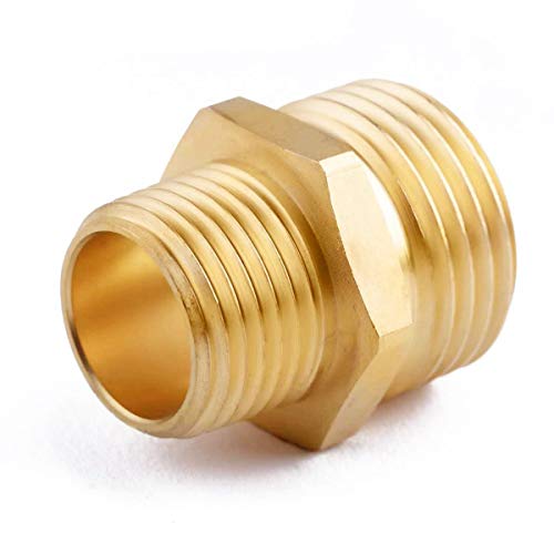 LitOrange (6 Pack Lead-Free Brass Garden Hose Threaded 3/4" GHT to 1/2" NPT Fitting Connect, Green Thumb Quick Swivel Connector Adapter,Double Male Thread 3/4" GHT x 1/2" NPT - Image 5