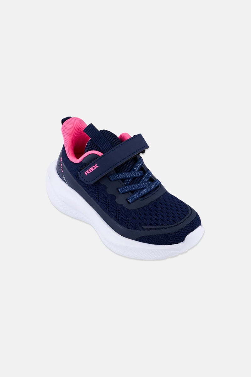 RBX Toddlers Girl Knlt Velcro Closure Outdoor Shoes, Navy - Image 1