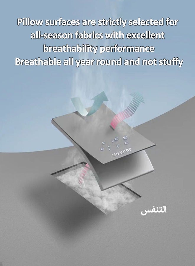 Car Seat Head Rest Neck Pillow for Neck Pain Relief and Cervical Support Car Seat Neck Pillow with 100% Pure Memory Foam and Washable Cover (Grey) - Image 3