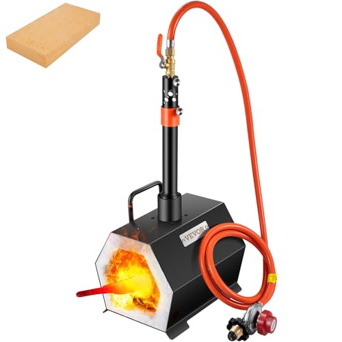VEVOR Propane Forge Portable, Single Burner 2600°F Metal and Knife Forge, Large Capacity Blacksmithing Farrier Forges, Gas Forging Tools and Equipment, Complete Mini Forge Kit - Image 1