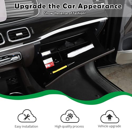 YUECHI Glove Box Storage Tray Organizer - Compatible with Mercedes Benz GLE 350 40 53 63 W167 C167 GLS 450 63 X167 2020-2024 Car Co-Pilot Glove Storage Box Container Accessories LHD - Image 2