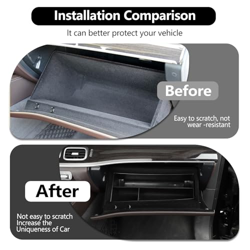 YUECHI Glove Box Storage Tray Organizer - Compatible with Mercedes Benz GLE 350 40 53 63 W167 C167 GLS 450 63 X167 2020-2024 Car Co-Pilot Glove Storage Box Container Accessories LHD - Image 5