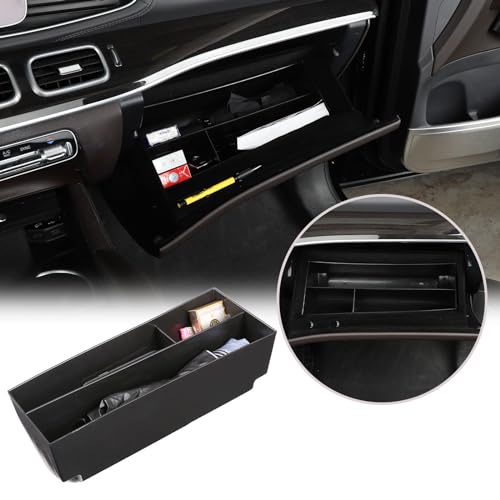 YUECHI Glove Box Storage Tray Organizer - Compatible with Mercedes Benz GLE 350 40 53 63 W167 C167 GLS 450 63 X167 2020-2024 Car Co-Pilot Glove Storage Box Container Accessories LHD - Image 1