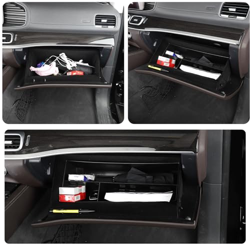 YUECHI Glove Box Storage Tray Organizer - Compatible with Mercedes Benz GLE 350 40 53 63 W167 C167 GLS 450 63 X167 2020-2024 Car Co-Pilot Glove Storage Box Container Accessories LHD - Image 3