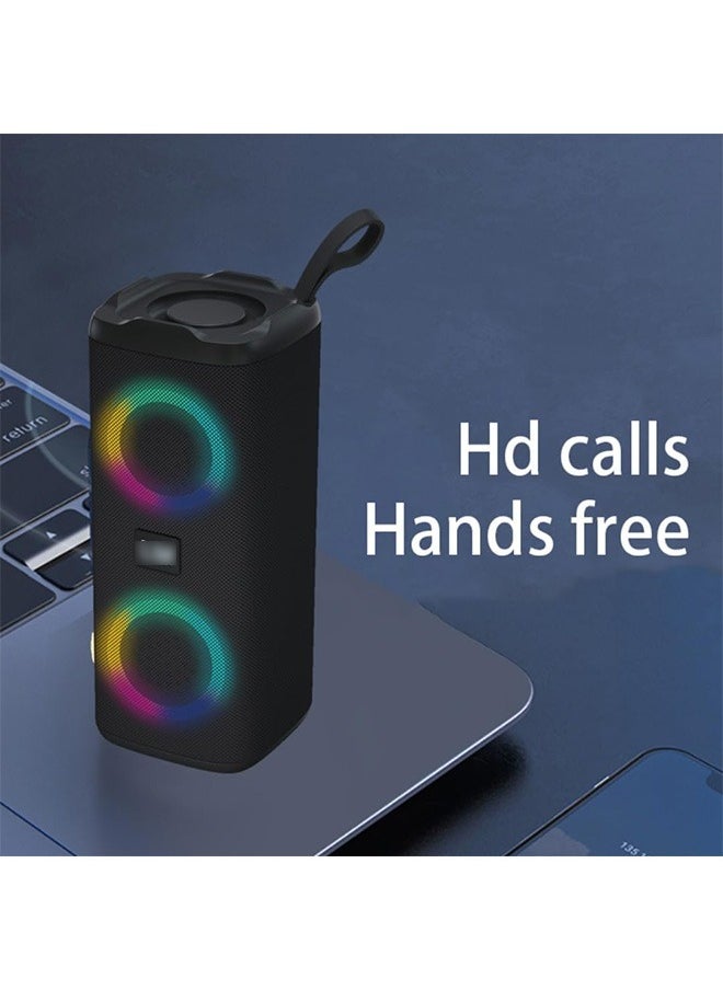 Generic - Portable Bluetooth Speakers Wireless Speaker with 4 Ω 5W+5W Loud Stereo Sound Outdoor Speaker with Bluetooth 5.0 Deep Bass RGB Lights 3-4 H Playtime for Home Party - Image 1