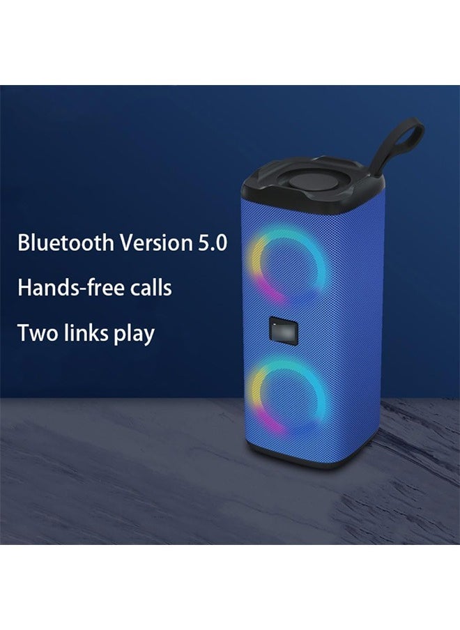 Generic - Portable Bluetooth Speakers Wireless Speaker with 4 Ω 5W+5W Loud Stereo Sound Outdoor Speaker with Bluetooth 5.0 Deep Bass RGB Lights 3-4 H Playtime for Home Party - Image 1
