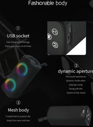 Portable Bluetooth Speaker Wireless Speaker with 4 Ω 5W+5W Loud Stereo Sound Outdoor Speaker with Bluetooth 5.0 Deep Bass RGB Lights 3-4 H Playtime for Home Party - view 5