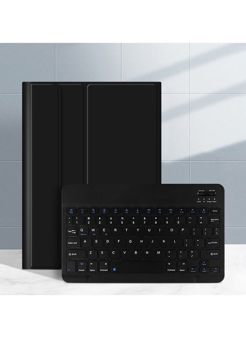 Lightweight Smart Cover with Magnetically Detachable Wireless Keyboard for Huawei MatePad SE 10.4 Black