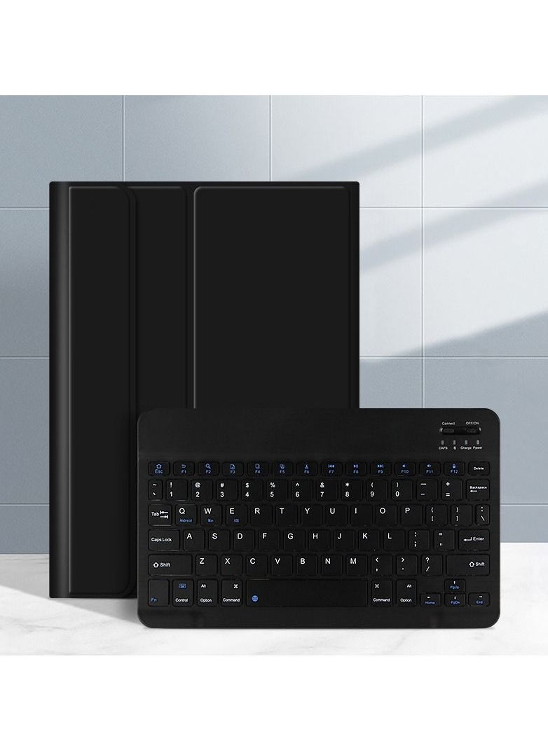 Lightweight Smart Cover with Magnetically Detachable Wireless Keyboard for Huawei MatePad SE 10.4 Black