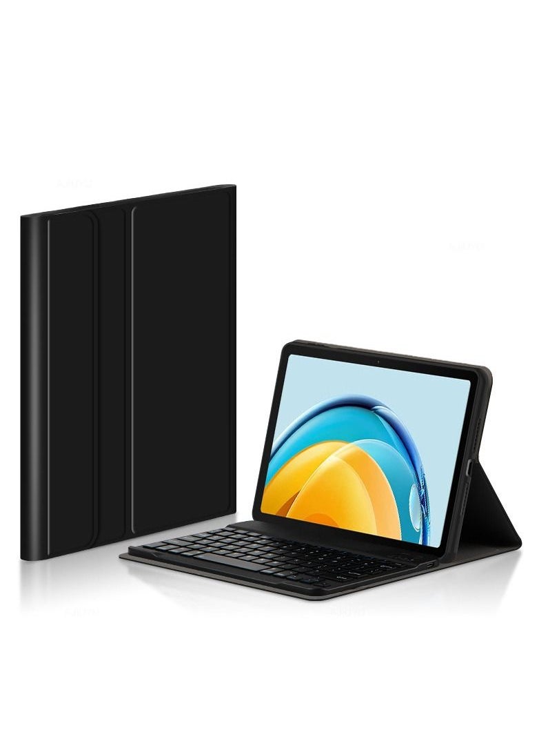 Lightweight Smart Cover with Magnetically Detachable Wireless Keyboard for Huawei MatePad SE 10.4 Black