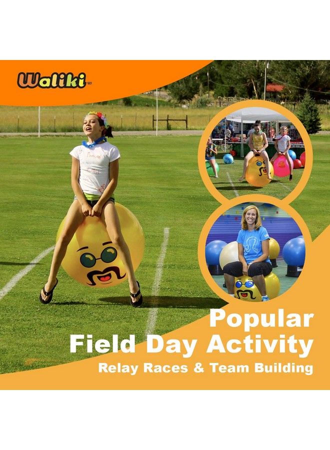 WALIKI Hopper Ball For Kids ; Hippity Hop ; Jumping Hopping Therapy Ball ; Field Day ; Blue ; Ages: 10 15 (22"/55Cm) - Image 5