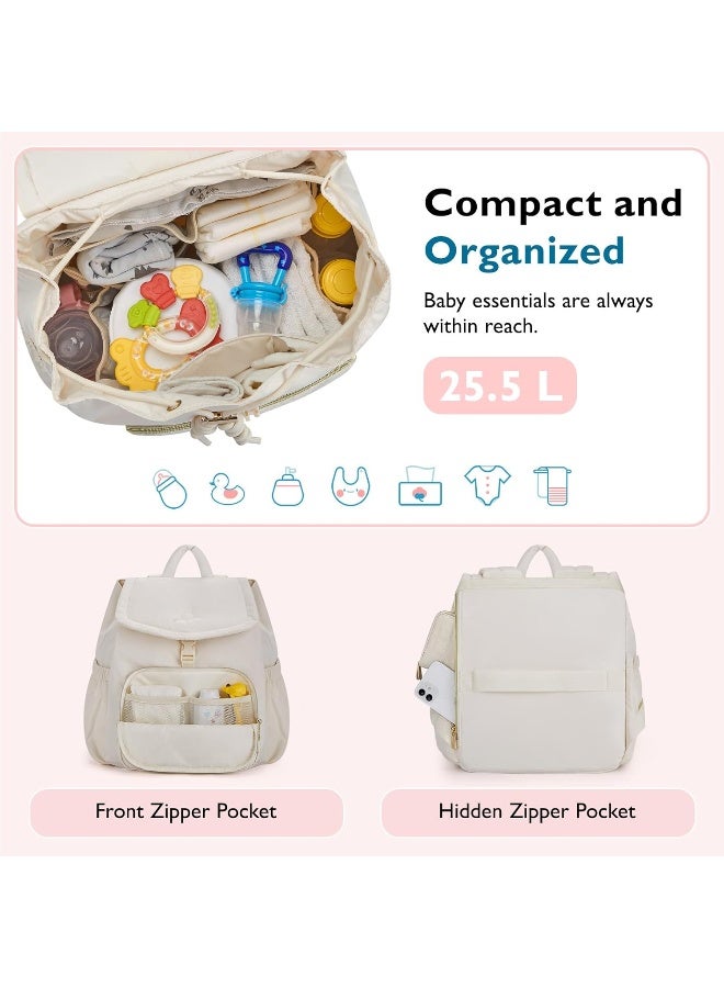 موممور mommore Diaper Bag Backpack, Small Diaper Backpack for Travel - Image 3