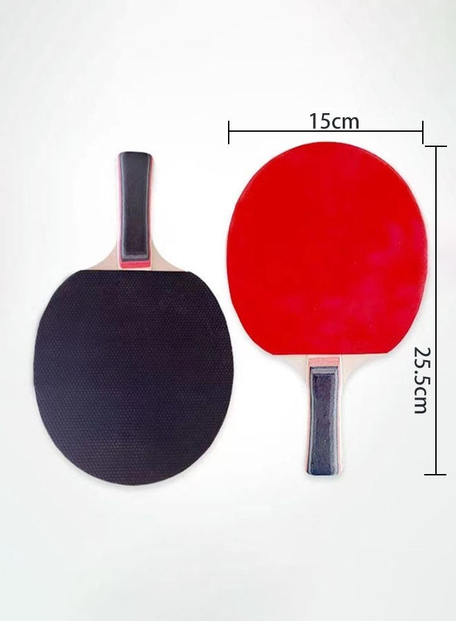 Hanayo Table Tennis Racket Set Ping Pong Paddles Set with Storage Bag 2 Table Tennis Rackets 3 Balls Suitable for Indoor and Outdoor Table Tennis Training and Family Fun(Black) - Image 5