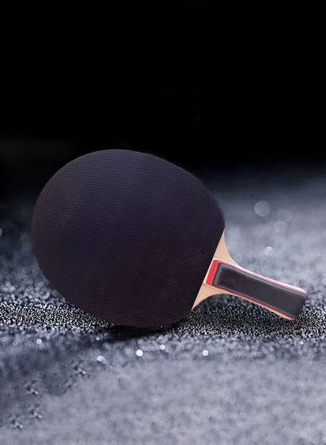 Hanayo Table Tennis Racket Set Ping Pong Paddles Set with Storage Bag 2 Table Tennis Rackets 3 Balls Suitable for Indoor and Outdoor Table Tennis Training and Family Fun(Black) - Image 4